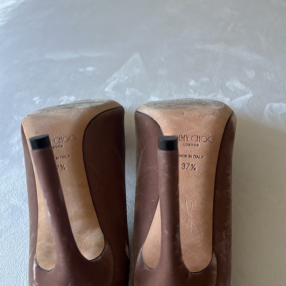 Jimmy Choo, sexy, dusty, pink velvet, stiletto heels, size 7.5 - Picture 8 of 10